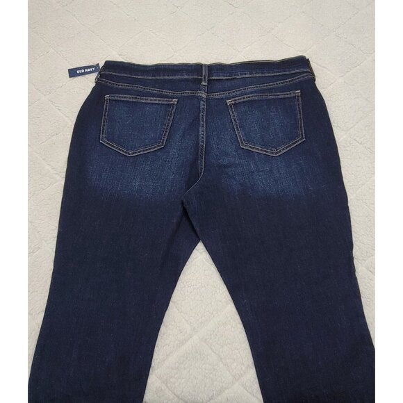 Old Navy the Sweet Heart Womens Blue Denim Jeans Mid Rise Dark Wash Size 16P NWT - Picture 5 of 10